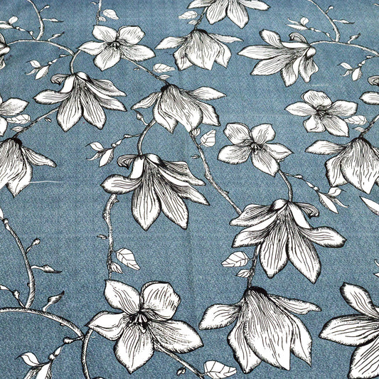 Super King (Blue and White) Bedsheet Size 108x108 With 2 Pillow Cover: 21X27 Inch, 300TC