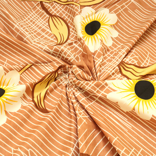 Queen (Rust) Bedsheet Size 90x100 With 2 Pillow Cover: 21X27 Inch, 300TC