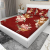 Queen (Maroon and Pink) Bedsheet Size 90x100 With 2 Pillow Cover: 21X27 Inch, 300TC